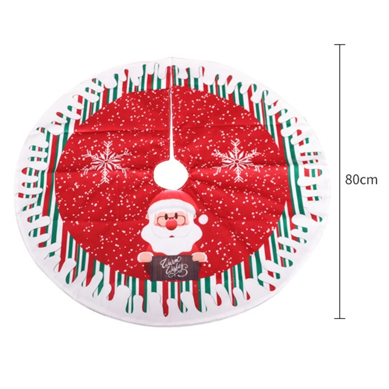 

80cm Christmas Printed Tree Skirt, Christmas Ornaments, Christmas Tree Bottom Decoration