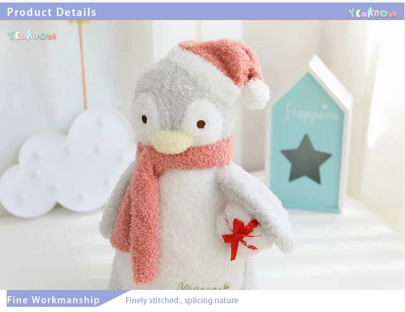 Yeaknow рождественские плюшевые игрушки, Пингвин 23x12 см 33x16 см 48x25 см Пингвин мягкие игрушечные животные куклы для детей подарки на день рождения