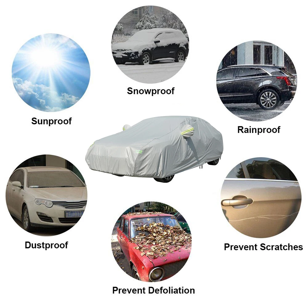 

Vislone Universal Car Cover UV Protection Snow Cover Sunshade Waterproof Dustproof Scratch-Resistant Sedan Suit For Sedan SUV