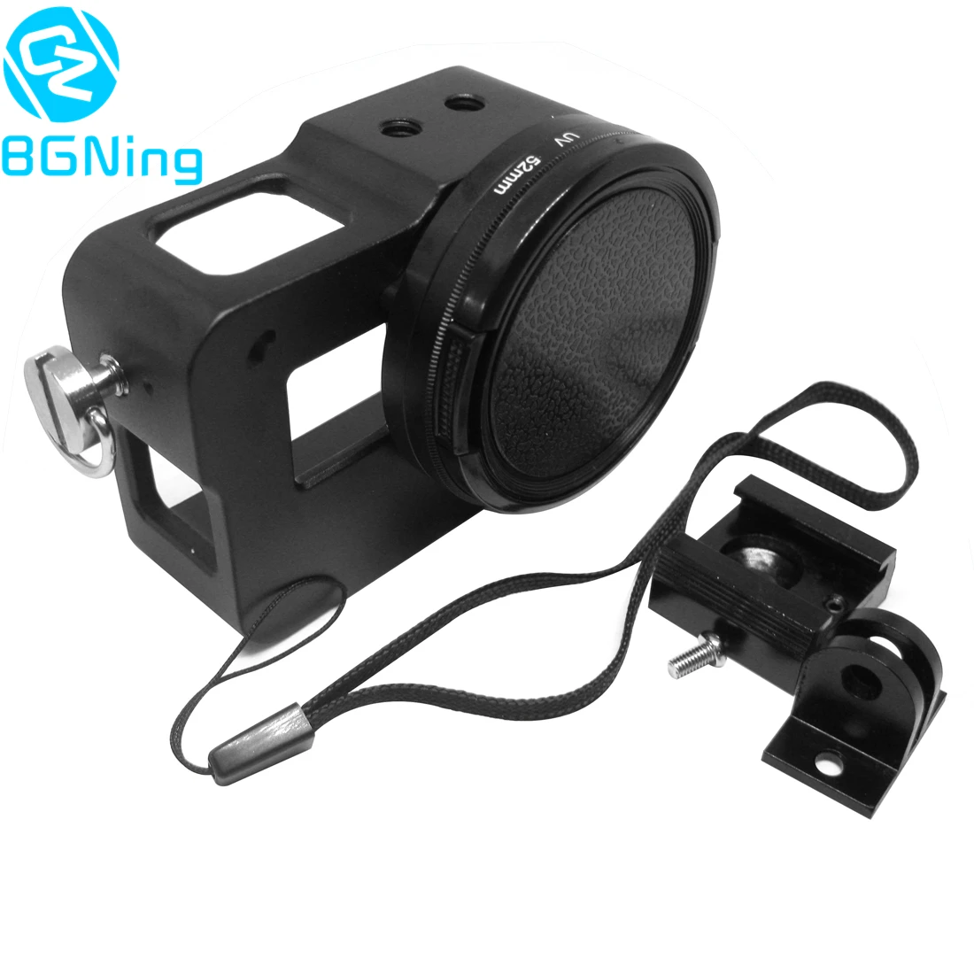 Защитный чехол BGNing CNC из алюминиевого сплава для GoPro Hero 7 6 5 черный с 52 мм