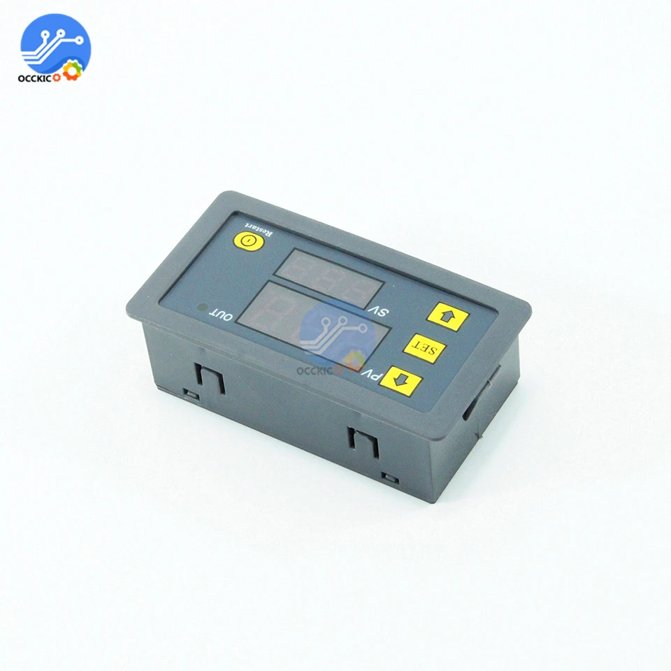 Цифровое реле задержки времени переменного тока 110 220 В двойной светодиодный