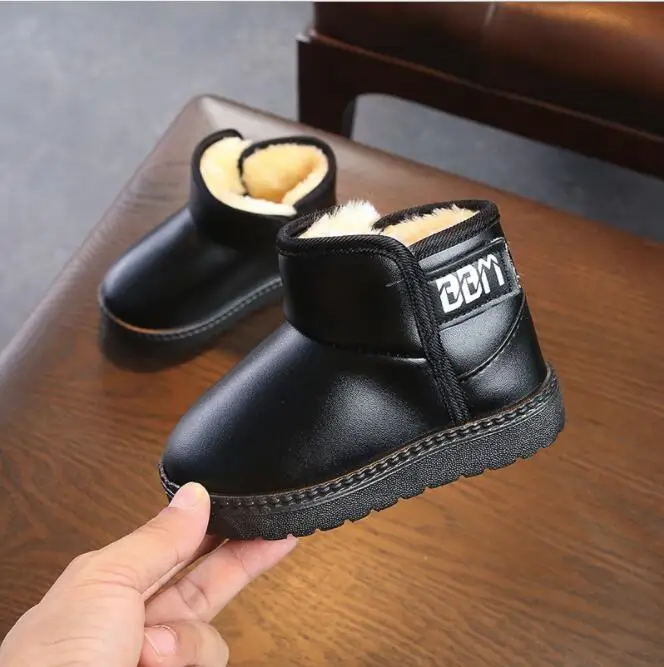 Кожа Детские ботинки обувь для мальчиков и девочек модная мягкая подошва детские