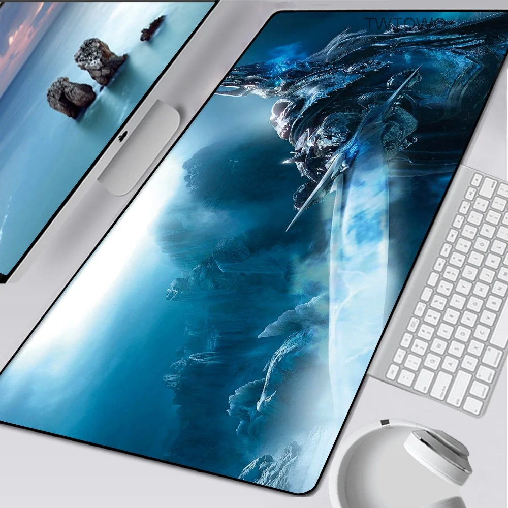 

900x400mm Gaming Mouse Pad WOW Lich King Mousepad Large Rubber XL Keyboard Desk Mouse Mat Laptop Play Mat for World of Warcraft