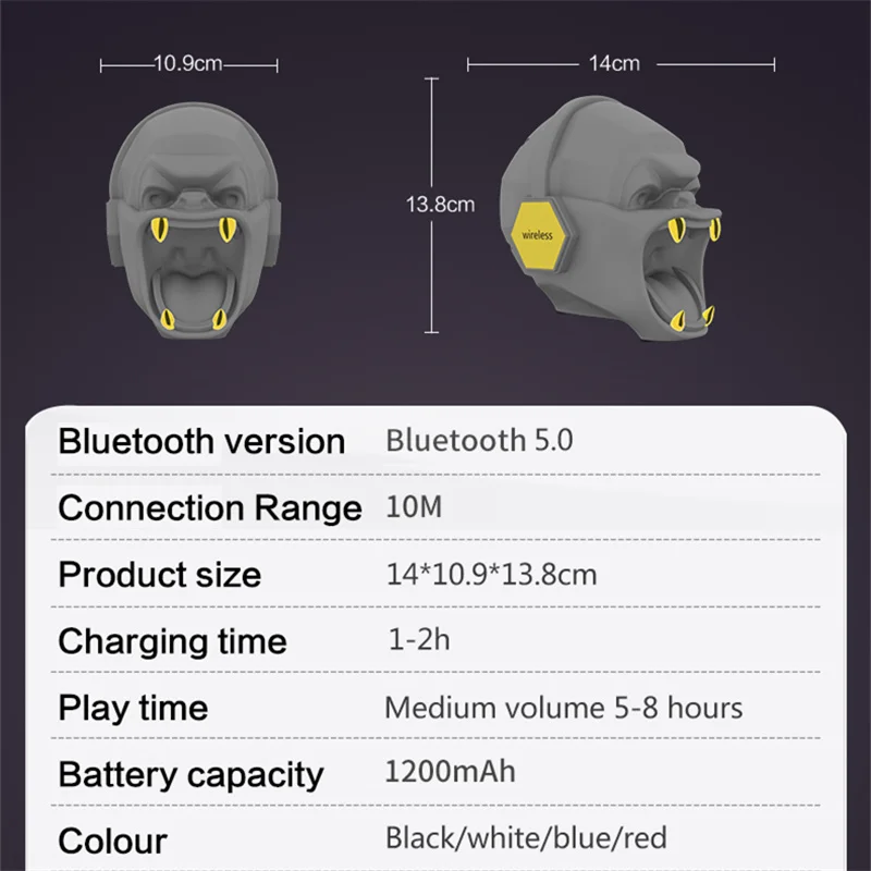 Беспроводная Bluetooth Колонка AIKSWE Skull TWS с поддержкой TF карты|Портативные колонки| |
