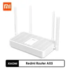 Новинка 95%, маршрутизатор Xiaomi Redmi AX5 WiFi6, 5-ядерный чип Qualcomm, 4 независимых усилителя, Wi-Fi 6, поддержка сетевых сетей, 2,4 ГГц