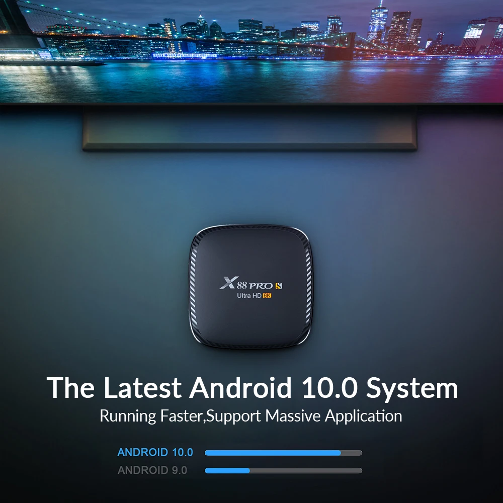 Android 10.0 ТВ-приставка Allwinner H616 2 4G &amp 5G двойной WiFi 4K 3D 32G 64G 128G H.265 Быстрый ТВ-приемник
