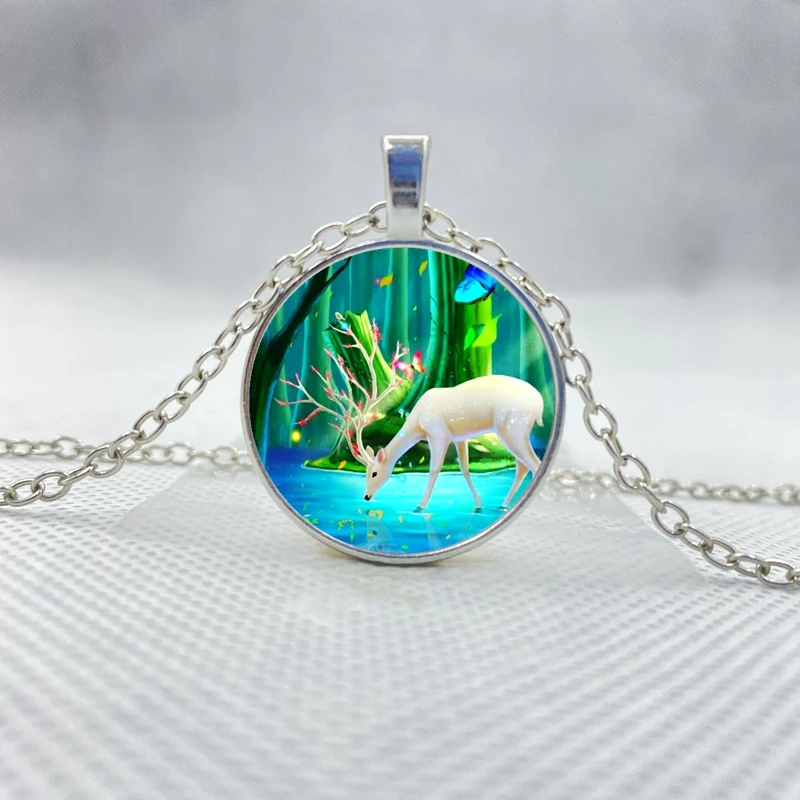 Ожерелье с оленем детский кулон милая мультяшная подвеска Женское