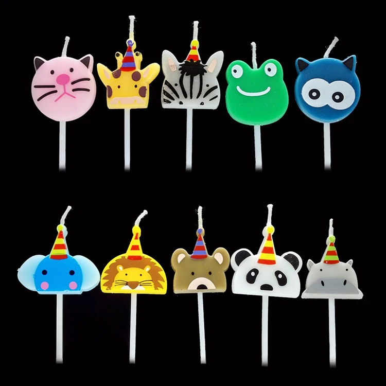Свечи для торта с милыми животными бездымные свечи дня рождения инструменты