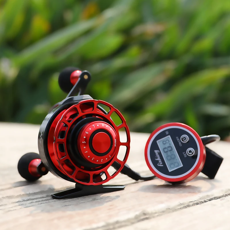 

Fishing Tackle Gear with Digital Display High Quality 3.8:1 8+1BB Fishing Reel Left/Right Hand Low Profile Line Counter Pesca