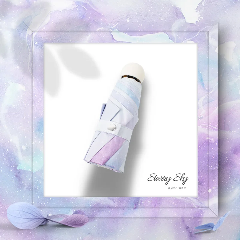 

УФ зонтик светильник Зонтик для дождя из водонепроницаемого материала с Защита от солнца автоматическая ветрозащитный зонтик маленькие же...