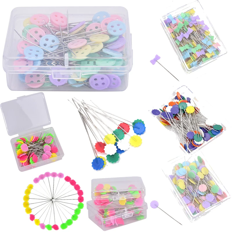 DIY Quilting Tool Embroidery needle Patchwork Needle Craft Flower Button Head Pins Dressmaking For Sewing Acc | Дом и сад