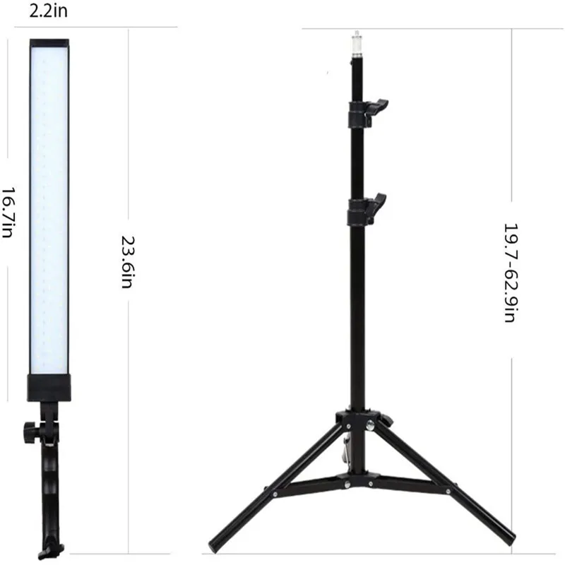 Photography Studio LED Lighting Kit Dimmable LED Video Light Handheld Fill Light With Light Stand 24W 3200K-5500K Photographic enlarge
