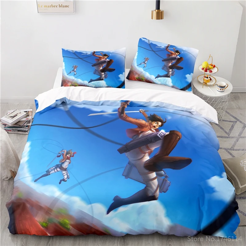 Комплект постельного белья из аниме атака на Титанов | Дом и сад