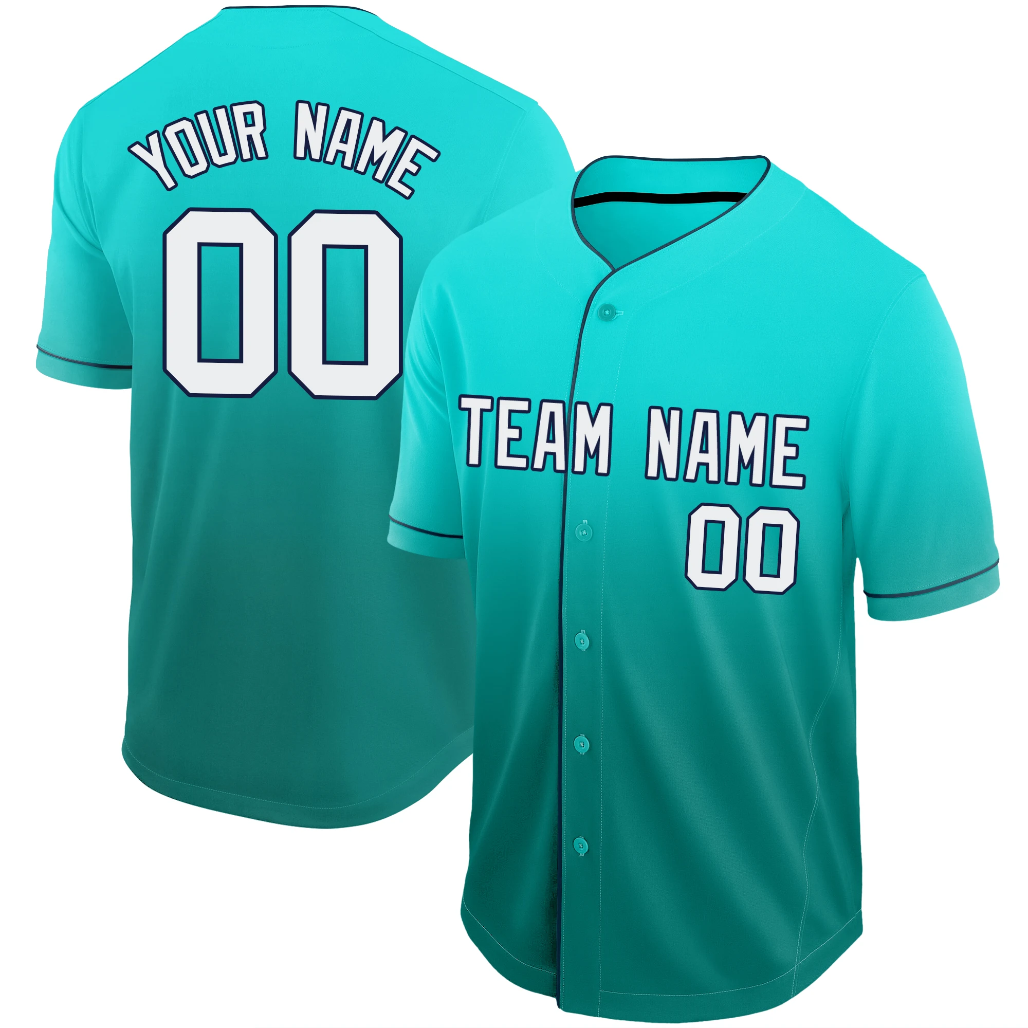 Custom Baseball Jersey Full Sublimated Name/Numbers Full Button V-neck Shirts for Men/Women/Kids Christmas Gift Outdoor Game