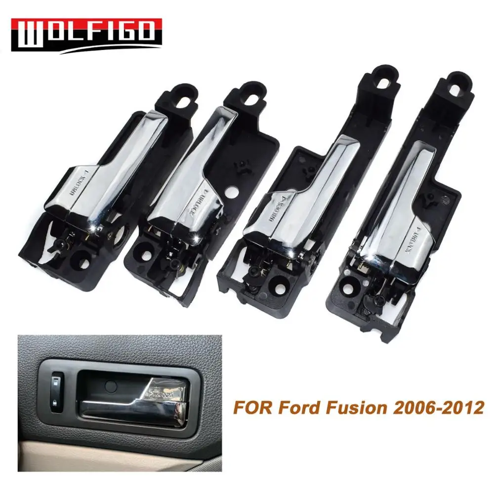 WOLFIGO Хромированная ручка межкомнатной двери для Ford Fusion Lincoln MKZ Mercury Milan 6E5Z5422600, 6E5Z5422601B, 6E5Z5422600A, 6E5Z-5422601