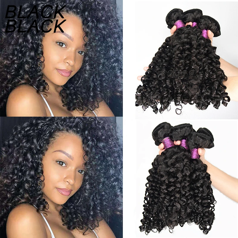 

Черные волосы, бразильские волосы, вьющиеся пряди волос, пряди Ков, человеческие натуральные пучки волос, волосы для наращивания без повреж...