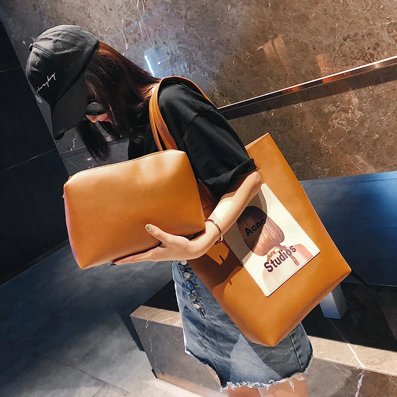 

2020 new student simple wild large capacity casual shoulder bag handbag female Composite Bag rty6