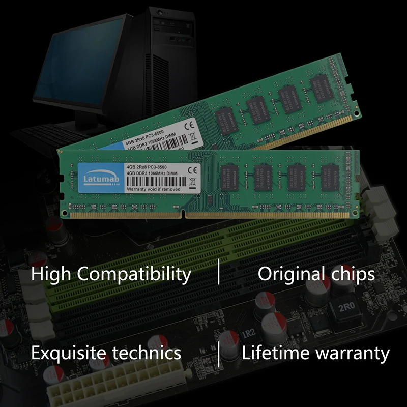 Latumab RAM DDR3 4GB 8GB 16GB 1066MHz настольная память PC3 8500 DIMM 240Pin 1 5 V PC модуль