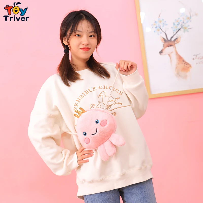 Kawaii Медуза сумка на плечо плюшевая игрушка тривер кошелек сумка кошелек косметичка кошелек дети девочка подарок на день рождения