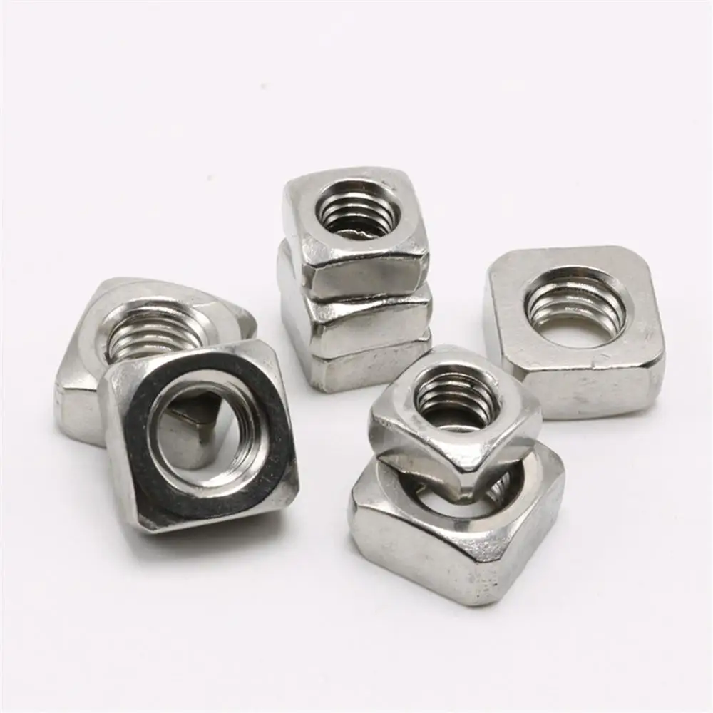

10-50Pcs DIN557 GB39 M3 M4 M5 M6 M8 304 Stainless Steel Square Nuts Fastener