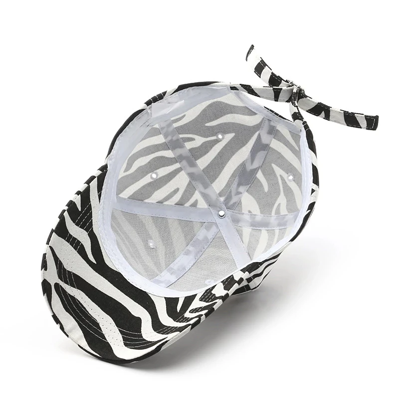 

New Zebra Pattern Baseball Cap for Women Summer Casual Snapback Hat Four Seasons Boys Girls Outdoor Hip Hop Sun Caps Mom Hats