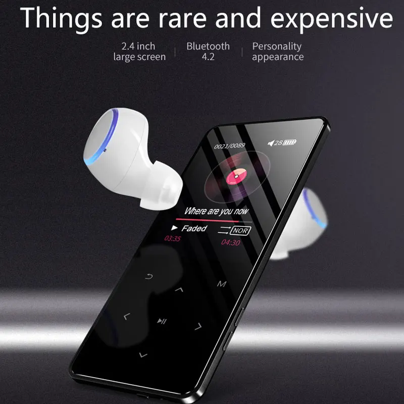 Популярный mp3 плеер с сенсорным экраном Bluetooth встроенный 16 ГБ и динамик