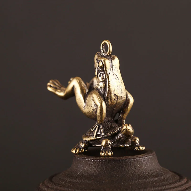 Медная черепаха переносной ключ в форме лягушки цепочка подвески украшения