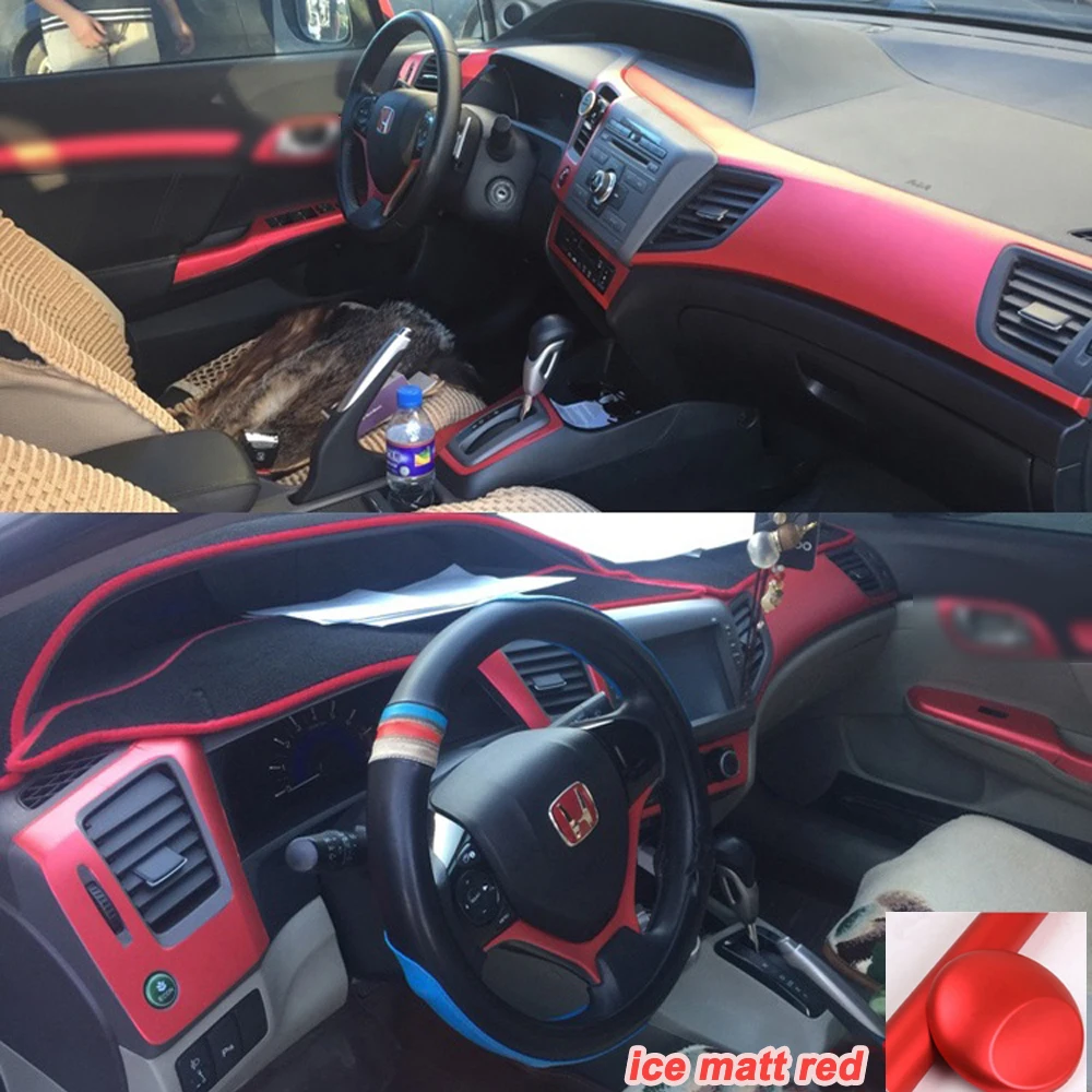 3D/5D углеродное волокно покрытие салона автомобиля консоль цветные наклейки