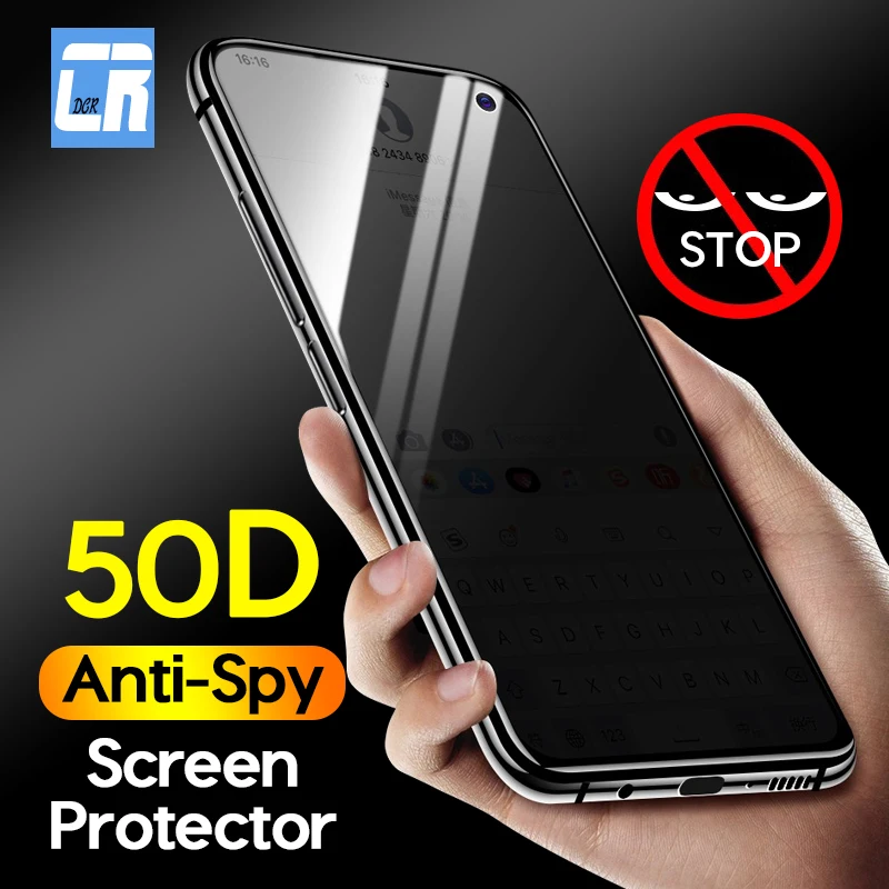 

50D Full Anti Spy Protective Glass for Samsung S10E A51 A71 A52 A53 A21S S10 Lite M31 M51 A50 A40 A31 Privacy Screen Protector