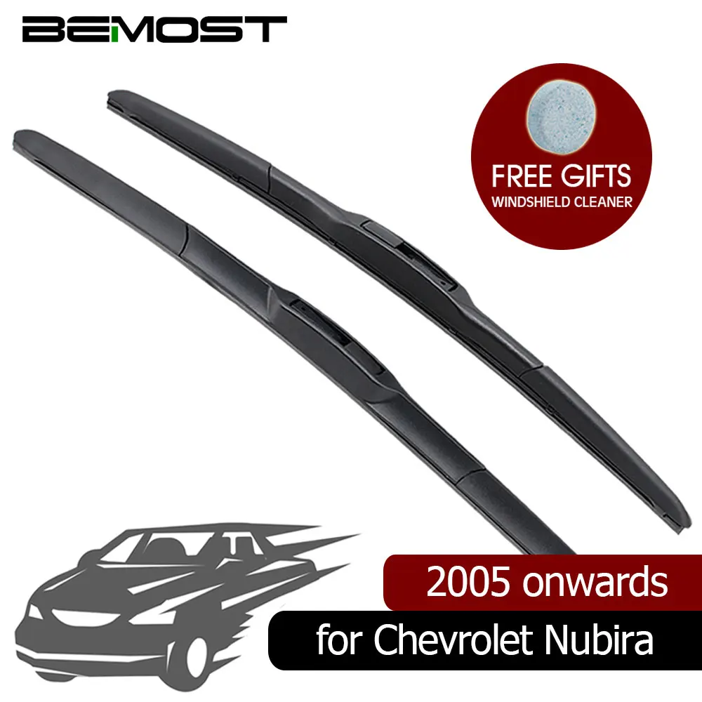 

BEMOST Car Front Window Windshield Wiper Blades Natural Rubber For Chevrolet Nubira 22"+19",2005 Onwards U Hook Car Styling