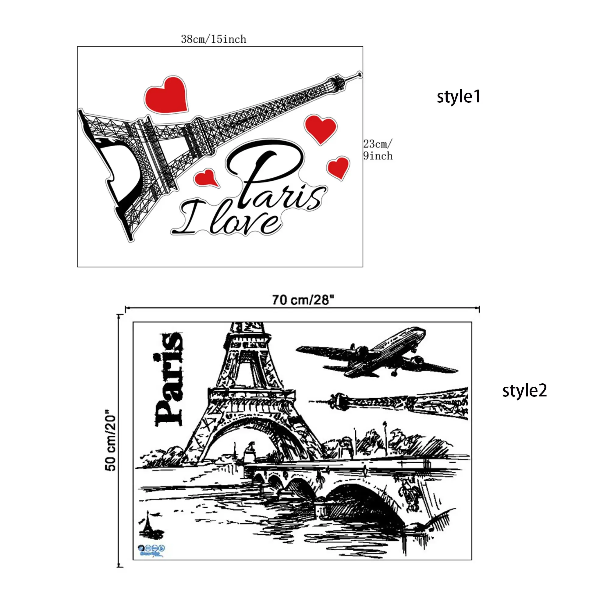 Художественная Наклейка на стену I Love Paris Garden птицы ветках мотивационные