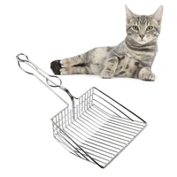 cat litter scoop durable metal pet kitty kitten sifter with long handle pet kitty scoop sifter shovel pet cleaning tools