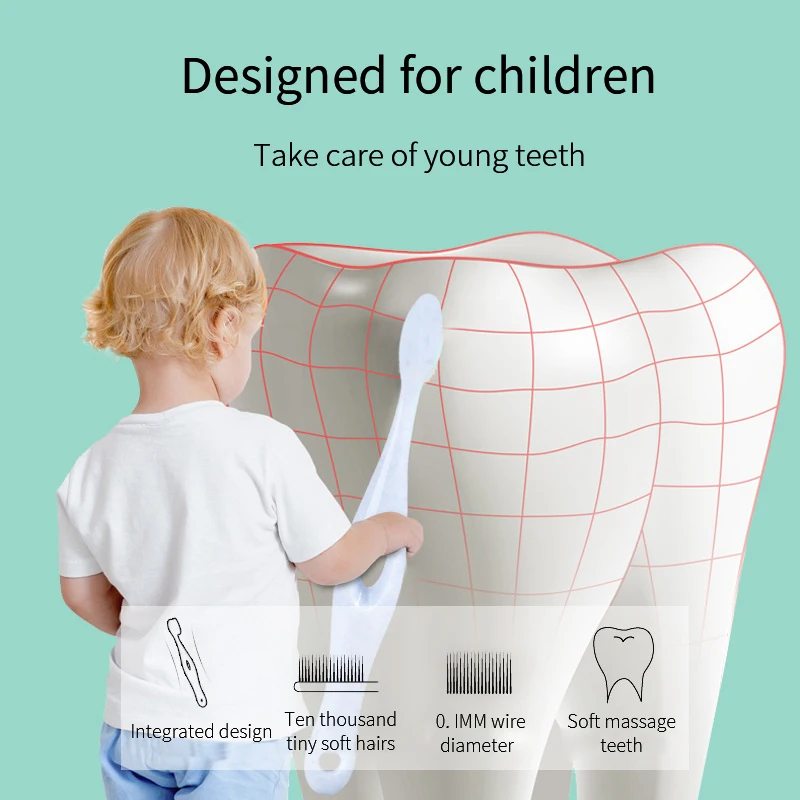 1 шт. детская зубная щетка с мягкой щетиной для детей ухода за зубами безопасная