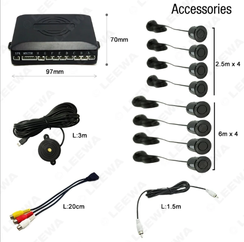 Автомобильный видеорегистратор 8 парковки Сенсор резервный автомобильный радар