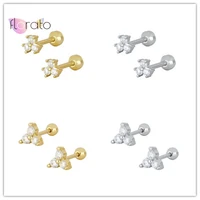 925 sterling silver crystal stud earrings for women piercing cartilage earrings minimalist small cute earings jewelry gifts