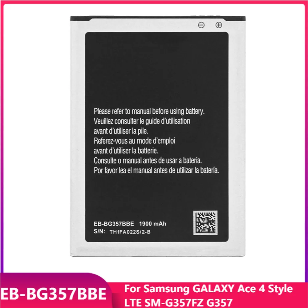 

Original Phone Battery EB-BG357BBE For Samsung GALAXY Ace 4 Style LTE SM-G357FZ G357 Replacement Rechargable Batteries 1900mAh