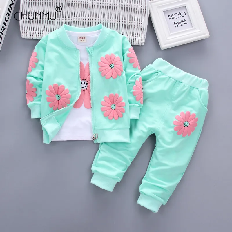 

Baby Girl Clothes Outfits Spring Clothing Sets For Baby Girls Toddler Cotton Cartoon Print Tops + Pants Set Little Girl Clothing