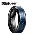 Классическое свадебное кольцо из вольфрамовой стали для мужчин, уникальное крутое женское кольцо с черным узором в виде виноградной лозы из синего углеродного волокна, заводская цена