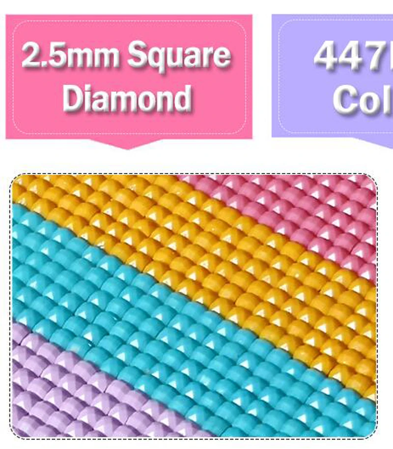 

Resin Square Drill Diamond Painting Square Diamond Resin Electroplating Mosaic Gift Making Diamond Painting-Square Remark Colour