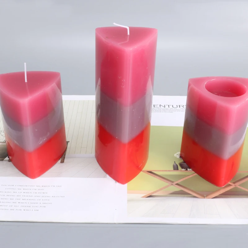 DIY треугольная форма для Свеча конус большой размер полые или твердые формы