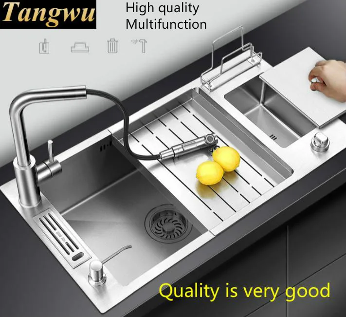 Бесплатная доставка домашняя большая кухонная ручная раковина vogue одиночная для