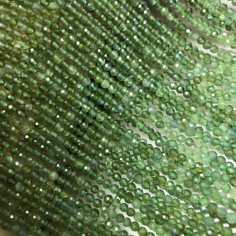 ICNWAY 3 мм натуральный зеленый Апатит граненый круглый драгоценный камень Бусины Diy