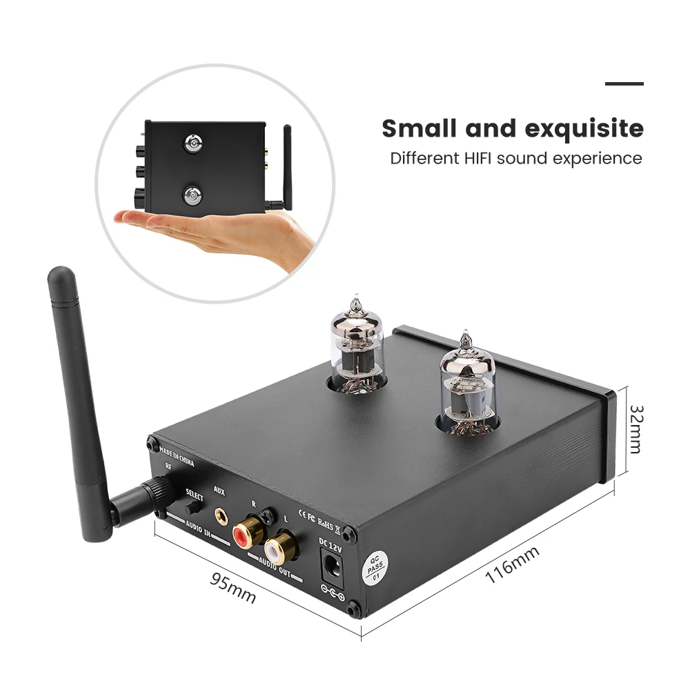 AIYIMA HIFI Bluetooth 5,0 6J1 вакуумный ламповый усилитель предусилитель усилитель с регулировкой низких частот для домашнего звукового кинотеатра