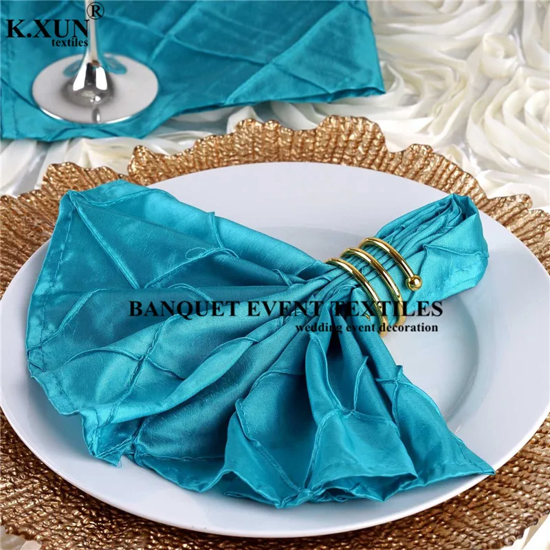 

Wholesale Price Taffeta Pintuck Table Napkin Banquet Tablecloth Napkins For Wedding Event Party Decoration