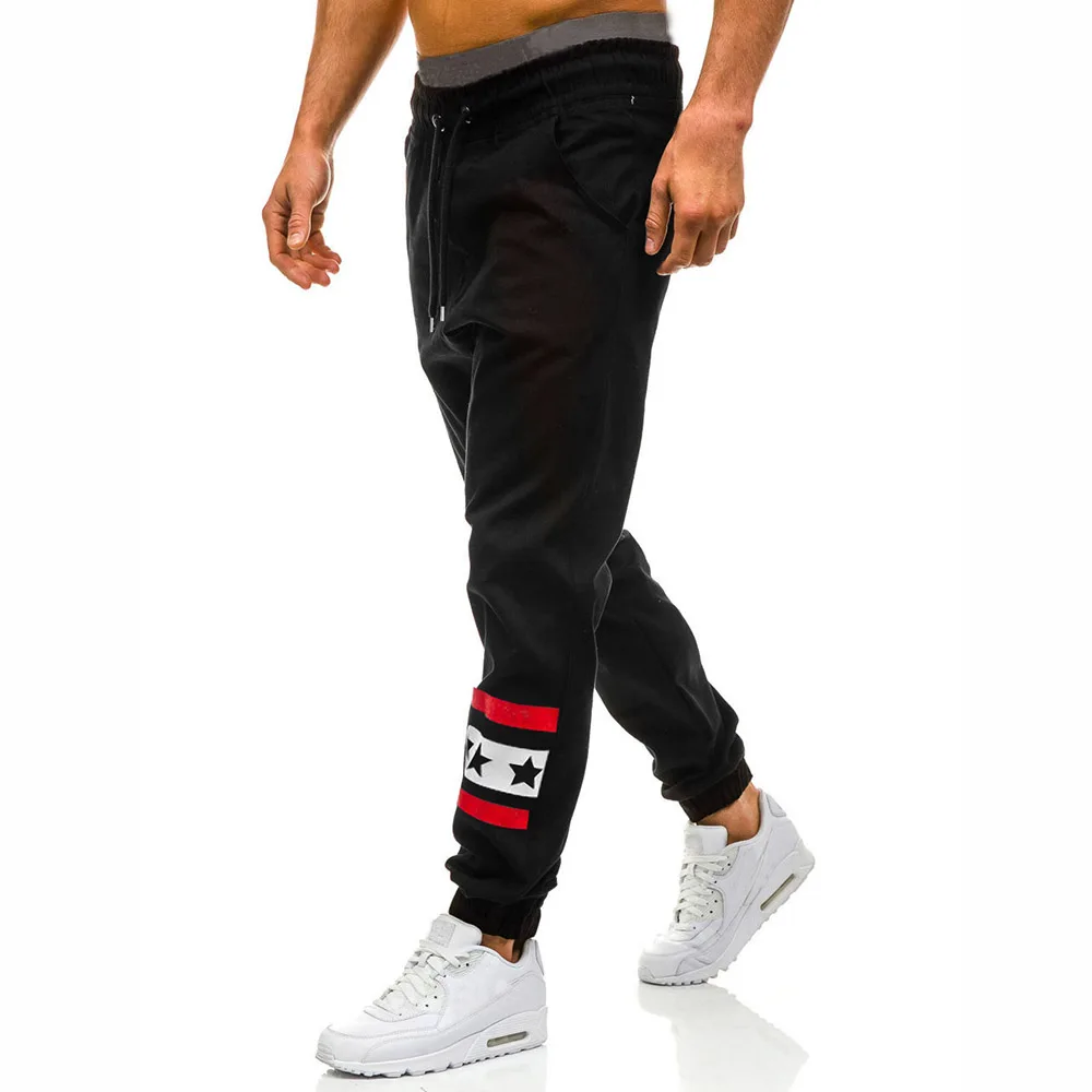 

Loldeal Men Hip Hop Jogger Slim Batik Casual Tether Elastic Waist Sports Pants