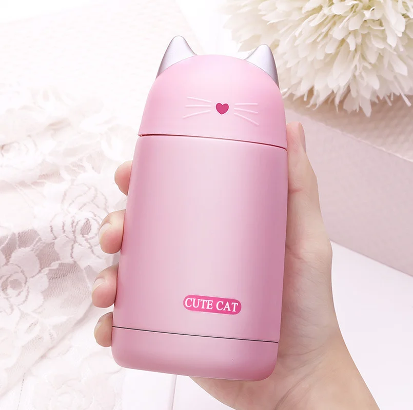 Новая мини вакуумная кружка с милым котом детский термос из нержавеющей стали