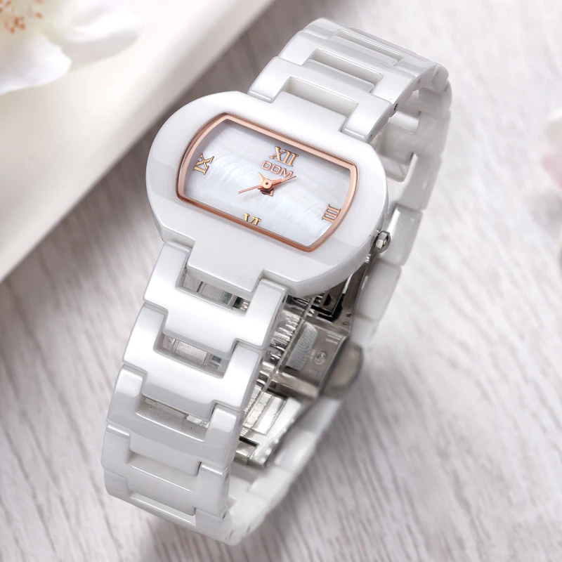 DOM женские часы топовые от известного бренда роскошные повседневные кварцевые