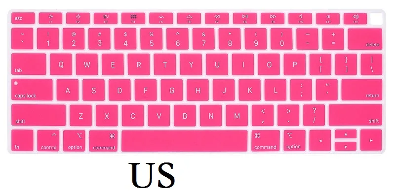 US-Rose Кожа клавиатуры для Macbook Air 13 A1932, Силиконовая Водонепроницаемая защитная пленка - Color: US-Rose