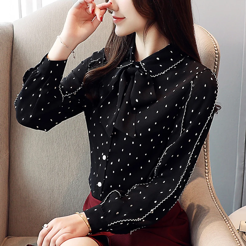 

2021 New Fashion Women Blouse Long Sleeve Lantern Sleeve Peter Pan Collar Women Clothing Women Tops Casual Party Blouse 5303 50