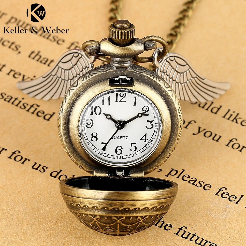 

Keller and Weber Vintage Watch Quartz Pocket Watch Pendant Men's Japan Anime Necklace Clock For Man High Grade Gifts Sets